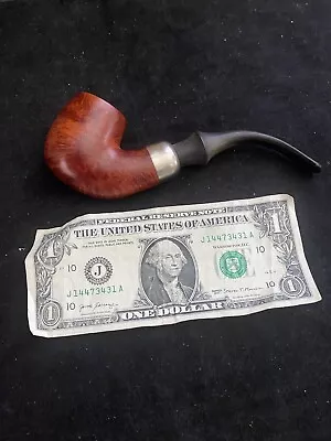 Vintage Nice Lightly Smoked - Large Bowl - Bent Billiard- Briar Pipe - Italy • $8.95