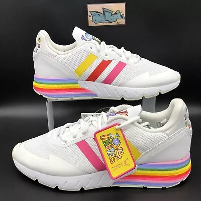 Adidas ZX 1k Boost Pride  Love Unites  Multicolor Sneaker Men's Size 11.5 GW2418 • $75