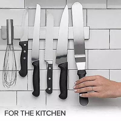 Kitchen Strong Magnetic Knife Holder Magnet Bar Wall Mounted Display Rack Strip • £33.99