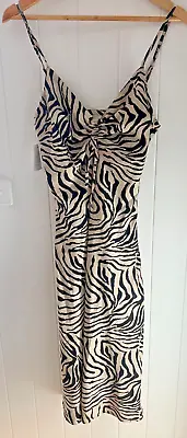 $20 • Buy Calli Size 10/  12 Zebra Print Dress Latte & Black  In Colour  New With Tags