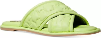 Michael Michael Kors Gideon Crisscross Slide Sandals Women's 5.5M Bright Limeade • $70