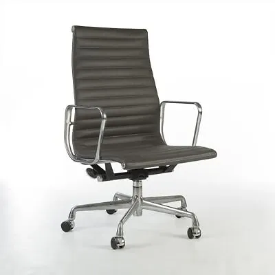 Herman Miller Eames Chair Grey Original EA337 Ribbed High Back Executive Office • £1125