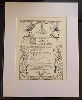 Howard Pyle Illustration For  Ye Song Of Ye Foolish Old Woman  11 X 14 Art Print • $22.49