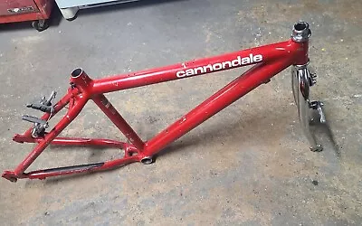 Vintage 1989 Cannondale Red Mountain Bike Frame & Fork 3.0 Series Aluminum SM • $9.99