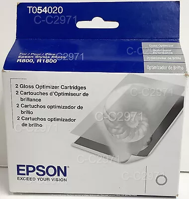 Epson Stylus Photo T054020 Gloss Optimizer 2-PACK R800 R1800 10/22 7/20 5/19 NEW • $9.95