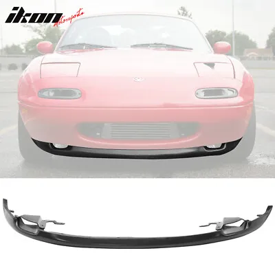 Fits 90-97 Mazda Miata MX5 RS Style Front Bumper Lip Spoiler Unpainted Black PU • $54.94