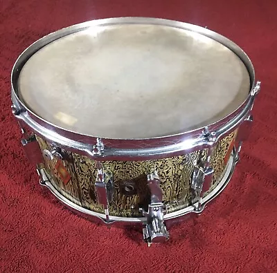 Vintage Leedy Snare Drum 1937 Broadway Dual Oriental Pearl Full Dress Super Rare • $4815.75