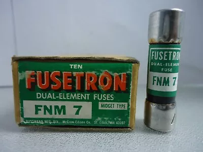 New Lot Bussmann Fusetron FNM-7 Amp Fuses Buss 125 Volts NIB • $37.99