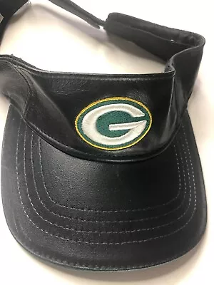 Green Bay Packers Logo Leather Visor Adult Adjustable Reebok • $10