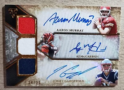 2014 Triple Threads Jimmy Garoppolo Auto Relic RC /36 Patriots Rookie Autograph • $40.50