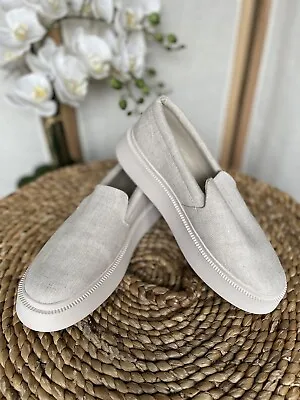 COS Natural Canvas Slip On Shoes EU 39 / UK 6 • £45