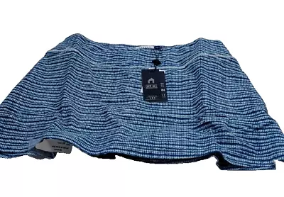Cabana Life Large Swim Skirt / Skort Blue  & White Stripe Patterned Print New • $27.89