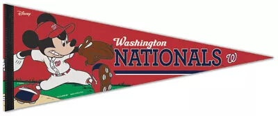 Washington Nationals MICKEY MOUSE DISNEY ACE MLB Baseball Premium Felt PENNANT • $16.19