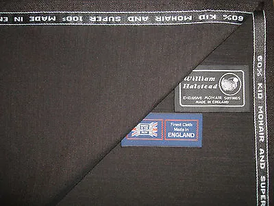 60%KID MOHAIR & 40%WOOL SUITING FABRIC MADE IN ENGLAND BY William Halstead=3.4 M • $130.72