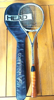 AMF HEAD Squash Racket Graphite 4  Leather Grip  & Matching Cover USA  Video! • $44.84