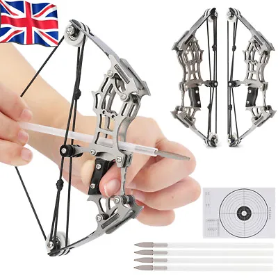 6  Mini Compound Bow Kit Arrows Target Archery Toy Gift Pocket Bow Shooting  • £18.04