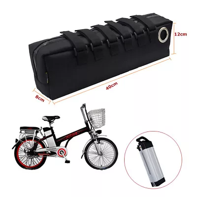 Electric Bike Battery Bag Case Bicycle Storage Protection Waterproof 40x12x 8cm • $28.10