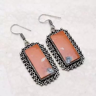 Brecciated Mookaite Gemstone Handmade Drop Dangle Earrings Jewelry 2.08  AE-9115 • $2.99