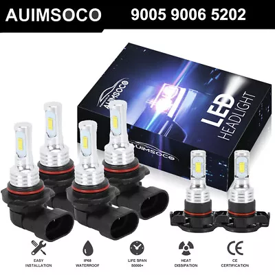 For Chevy Silverado 1500 2500 2007-2015 6x LED Headlight Hi/Lo Fog Bulbs 6000K • $39.99