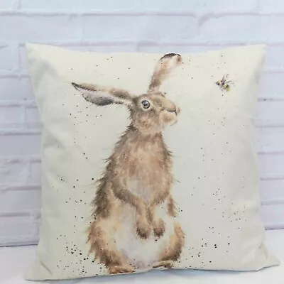 Rabbit Cushion Cover Decorative Hare Country Style Farmhouse FunAnimal Gift 18  • £12.99