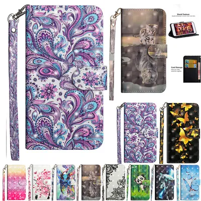 For IPhone 15 14 Pro Max 6s 7 8+ Patterned Magnetic Flip Wallet Stand Case Cover • $15.88