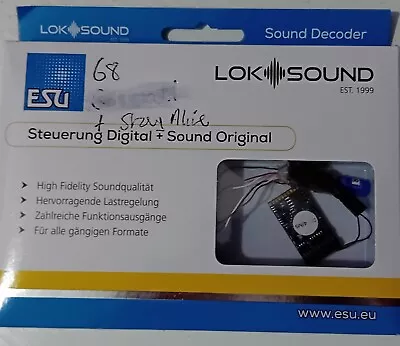 ESU Loksound V5  Class 68 Dcc  Sound Decoder With Speaker And Stay Alive 21 Pin • £100