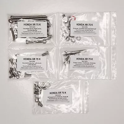 HONDA XR 75 K 1973-1976 Full Engine Stainless PHILLIPS Screw Kit XR75 • $48.51