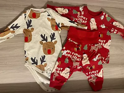 Baby Christmas Outfit Bundle - 2-4 And 3-6 Months • £2.99