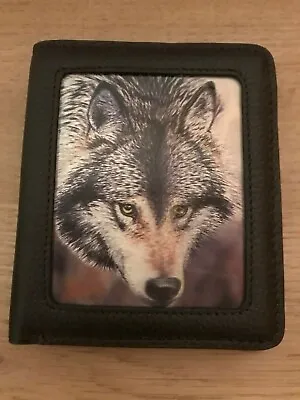 Wolf / Wolves Brown Wallet - World Of 3D  Art  NATURES BEAUTY - FREE 3D BOOKMARK • £14.99