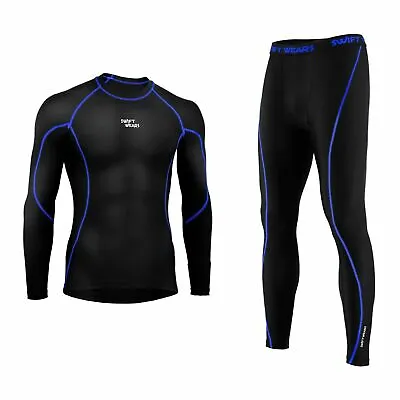 Men's Compression Winter Thermal Base Layer Tight Shirt Pant Under Full Suit Set • $26.51