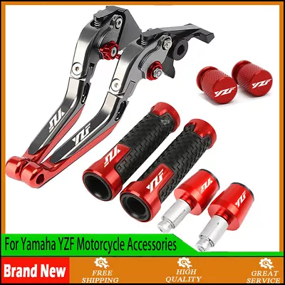 Fit For Yamaha YZF R6 R1 R3 R1M Accessories Handle Grips Cap Brake Clutch Levers • $48.37