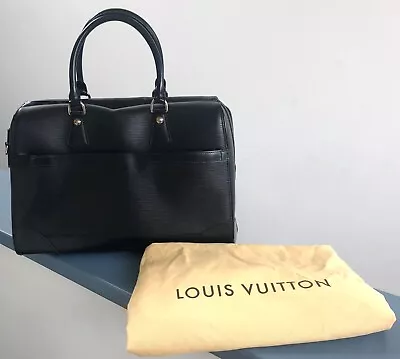 EXCELLENT Louis Vuitton Black Epi Leather Bag | Sac De Ville Bourget | Complete  • £399
