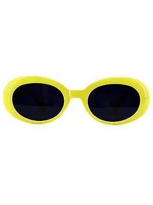 1960s Mod Style Yellow Oval Sunglasses • £15.99