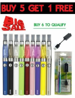 £7.69 • Buy E Cig Cigarette Ce4 EGo-T Shisha 1100mAh Battery Vape Pen Charger Atomiser Kit 