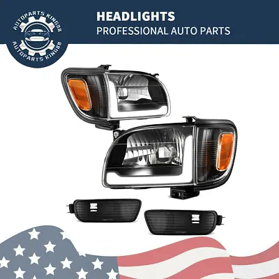 LED DRL Front Headlights + Bumper Lights For 2001-2004 Toyota Tacoma Headlamps • $142.99