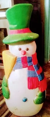 Vintage Hard Plastic Lighted Snowman • $25