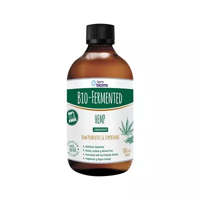 Henry Blooms Bio-Fermented Hemp Concentrate 500ml Raw Probiotics & Superfoods • $25.99