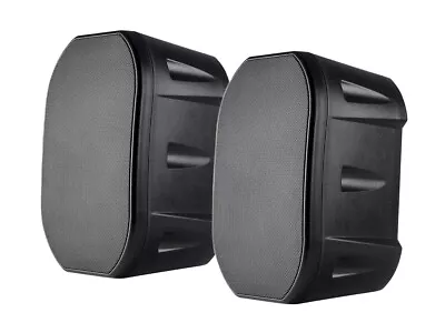 Monoprice 6.5-inch Weatherproof 2-Way Speakers W/Wall Mount Bracket Pair Black • $163.49