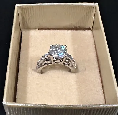 Charles Winston Moissanite Fire Platineve Over SS 2.92  Ctw SZ 6 • $300