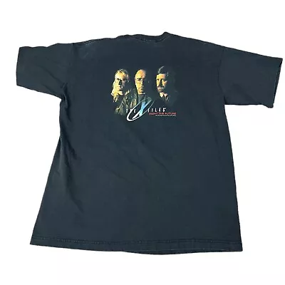 Vintage 1998 X Files T-Shirt Embroidered Fight Future Movie Lone Gunmen XL • $39.99