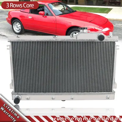 Aircraft Aluminum Radiator 3 Rows For 1990-1997 Years Mazda MX5 Miata Manual • $184.95