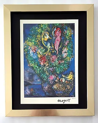 Marc Chagall + 1975 Beautiful Signed Print Mounted And Framed • $119