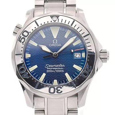OMEGA Seamaster Professional 300M 2263.80 Date Blue Dial Quartz Boy's R#129691 • $2341.50