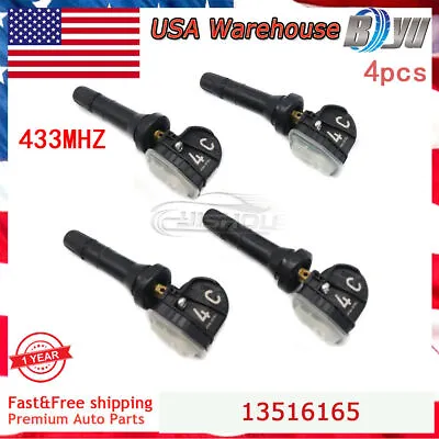 4x New 433Mhz TPMS Tire Pressure Sensor 13516165 For GM GMC Chevrolet Silverado • $60.74