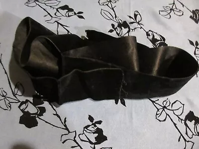 ~~Antique 1900's Black Velvet Ribbon Silk Backing 1.5 Yards 2.25  Wide~~ • $21.49