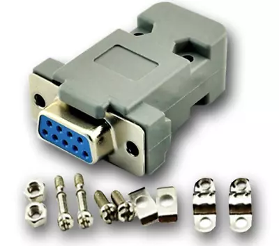 🇬🇧 DB9 9 Pin Female D-SUB Socket Shell Adapter Connector Housing • £2.68