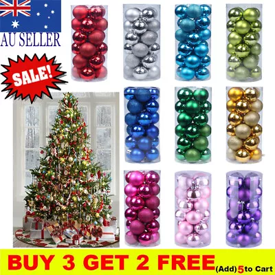 24Pcs 3CM Christmas Tree Baubles Balls Decor Ornaments Xmas Party Decorations AU • $11.96