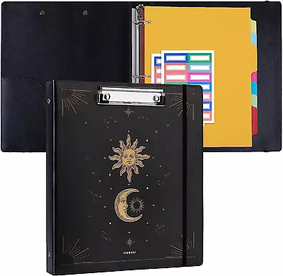 3 Ring Binder 1 Inch PU Leather Binder Organizer For Letter Size Cute Binder Wi • $23.74