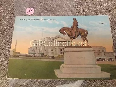 PAVN Train Or Station Postcard Railroad RR WASHINGTON MONUMENT KANSAS CITY MO • $10.68