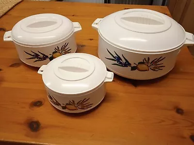 £14.99 • Buy Set Of 3 Insulated Food Serving Dishes With Lids